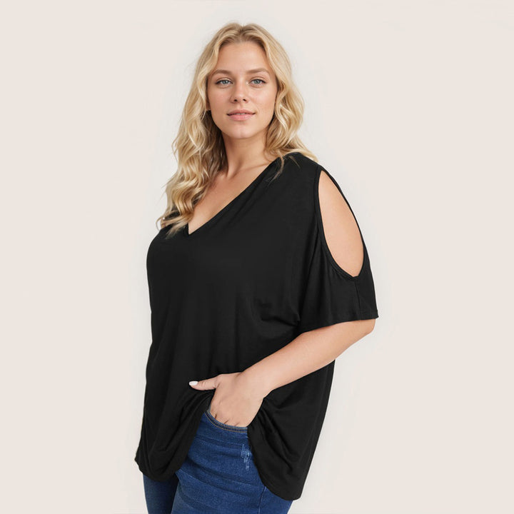 Damen Oversized T-Shirt mit Schulterauschnitten Echo Archiv