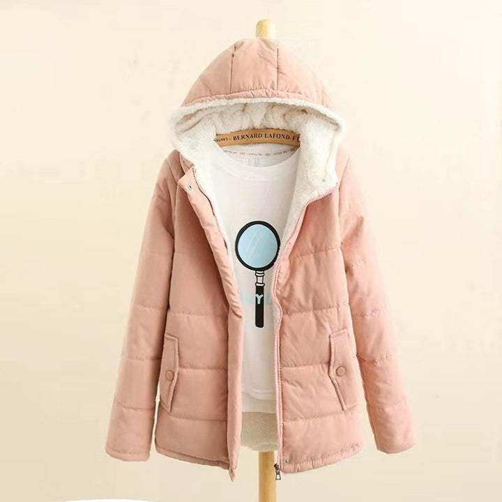Damen nan gesteppte Kapuzenjacke mit Teddyfutter, verdeckter Druckknopfleiste und aufgesetzten Taschen Echo Archiv