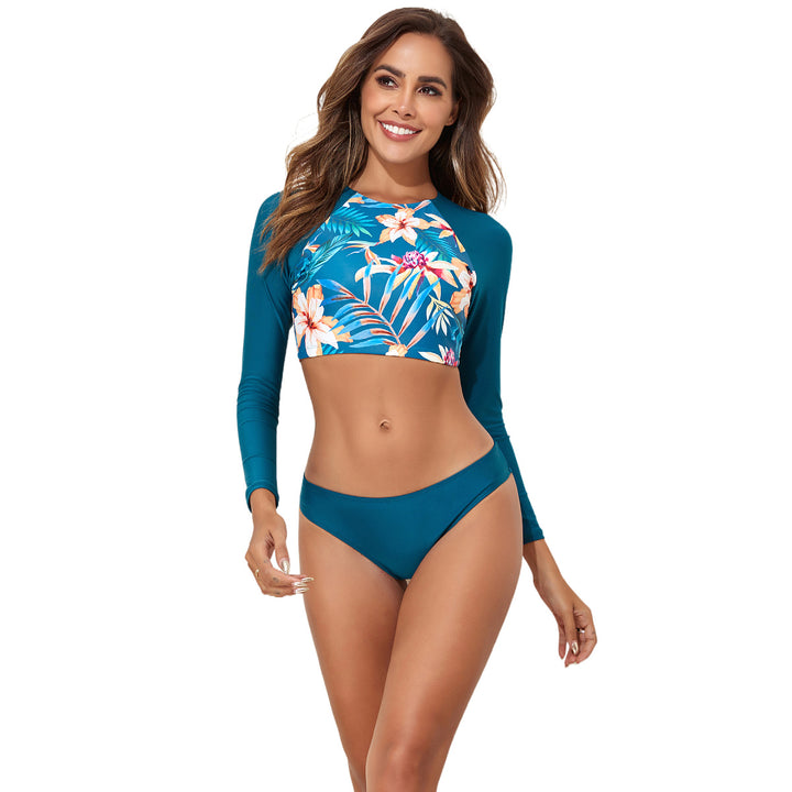 Damen Sportlicher Longsleeve Bikini-Set Echo Archiv