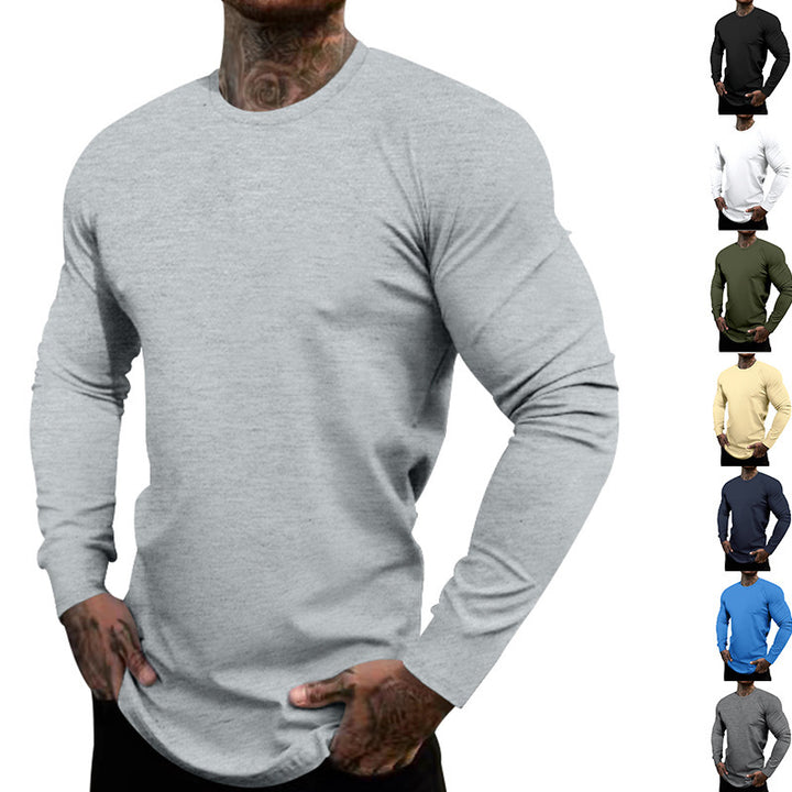 Herren langärmliges T-Shirt aus Baumwollmischung mit elastischem Schnitt und feuchtigkeitstransportierender Technologie Echoarchiv