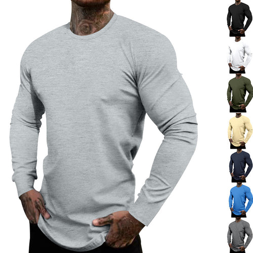 Herren langärmliges T-Shirt aus Baumwollmischung mit elastischem Schnitt und feuchtigkeitstransportierender Technologie Echoarchiv