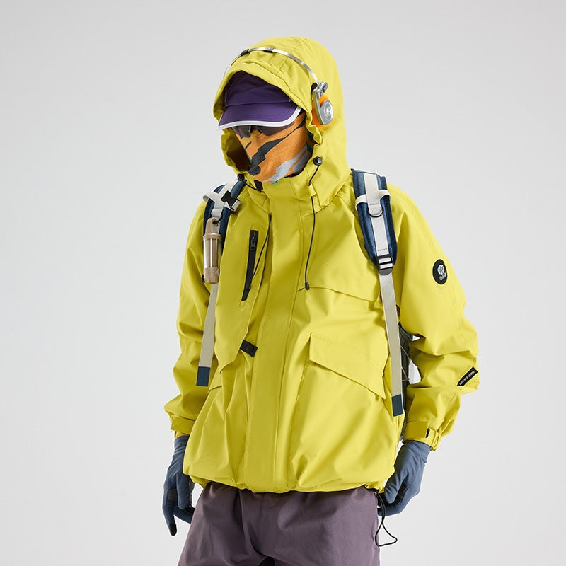 Herren Multifunktionale Wetterfeste Hybridjacke mit Mesh-Belüftung verdecktem Reißverschluss & Utility‑Taschen Echo Archiv