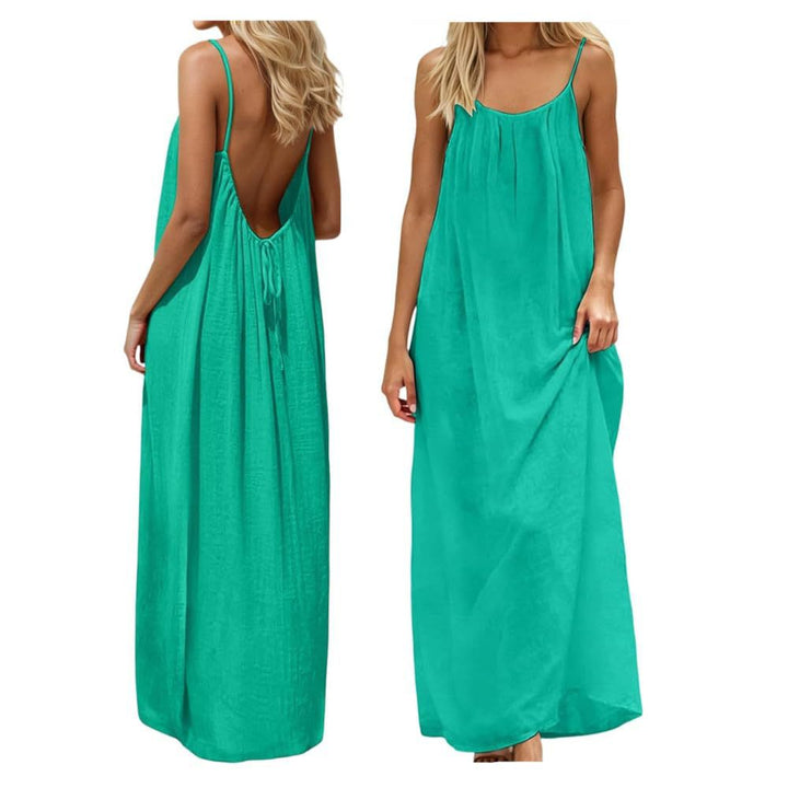 Damen Maxikleid mit tiefem Rücken Echoarchiv