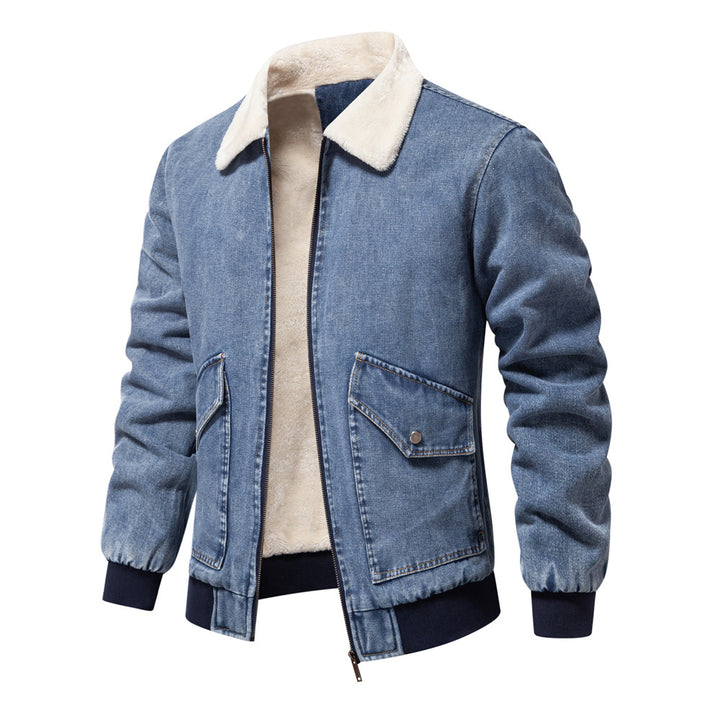 Herren Jeansjacke mit Fleecefutter und praktischen Taschen Echoarchiv