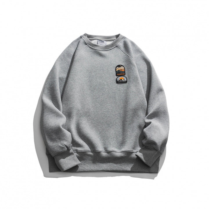 Unisex Oversize-Sweatshirt mit Raglanärmeln und Berg-Patch Echo Archiv