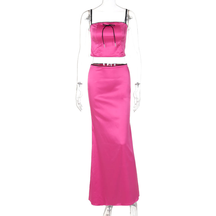 Damen Glamouröses Satin-Kleid mit Spitzendetails Echo Archiv