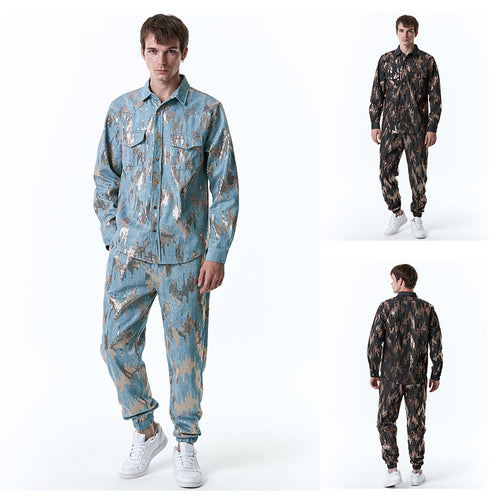 Herren Designer-Jogginganzug mit glitzerndem Muster Echoarchiv