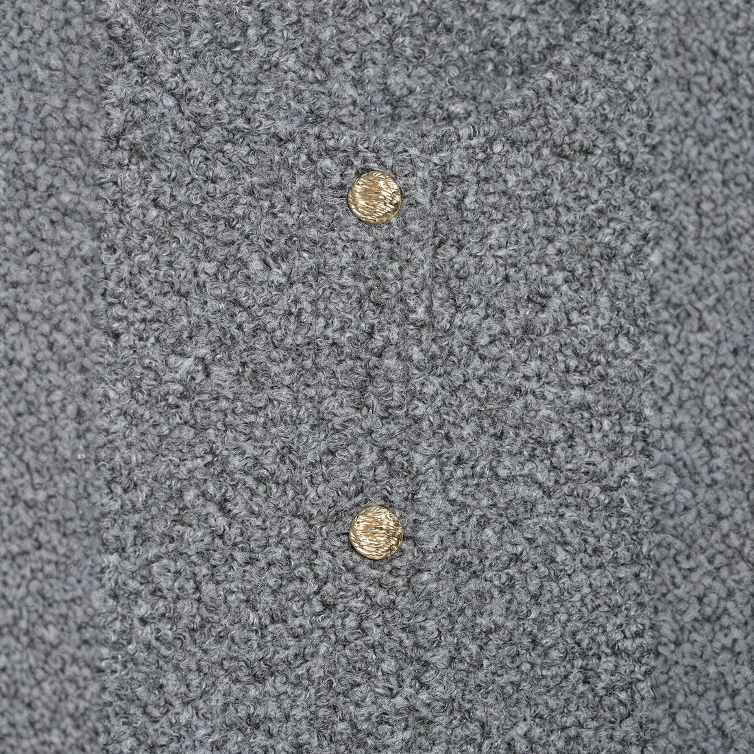Damen Bouclé Cropped Jacke mit Goldknöpfen und aufgesetzten Pattentaschen Echoarchiv