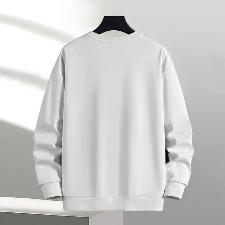 Unisex Oversize‑Sweatshirt mit Pinsel‑Print & geripptem Saum Echoarchiv