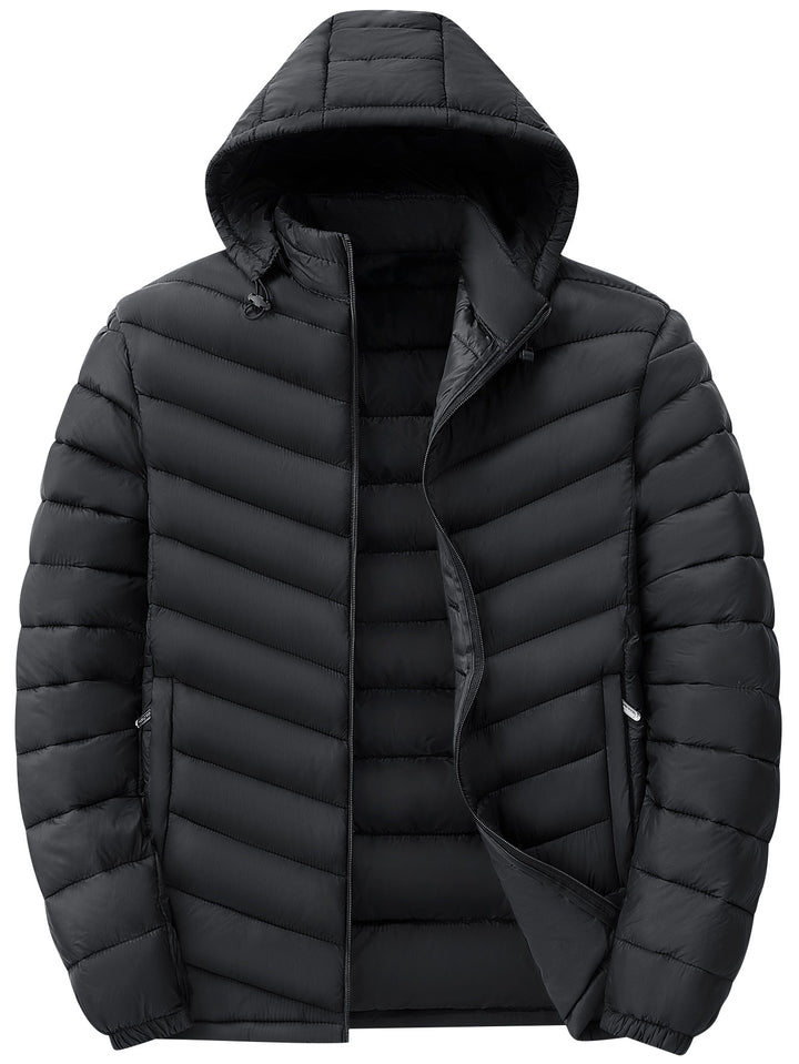 Herren Ultraleichte gesteppte Kapuzenjacke mit Thermofüllung & Packable‑Design Echoarchiv