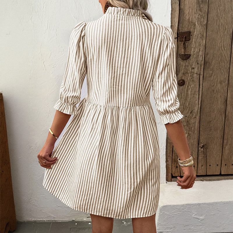 Damen Verspieltes Hemdblusenkleid mit Rüschen Echo Archiv