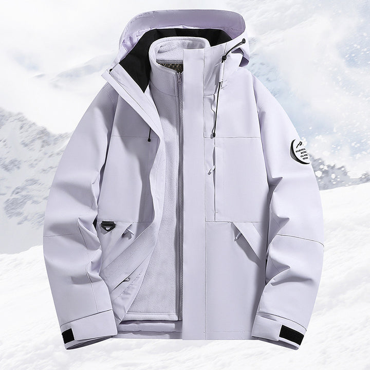 Männer Schicht Schnee Sportjacke mit atmungsaktiver Membran und verstellbarem Kapuze – Marzano