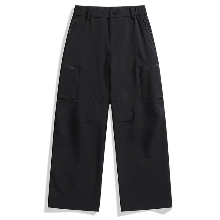Herren weite Utility-Cargohose mit Reißverschluss‑Taschen und vorgeformten Knien Echo Archiv