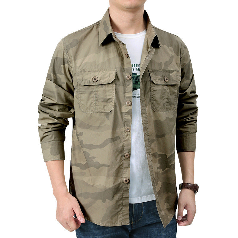 Herren Modisches Utility-Hemd Echo Archiv