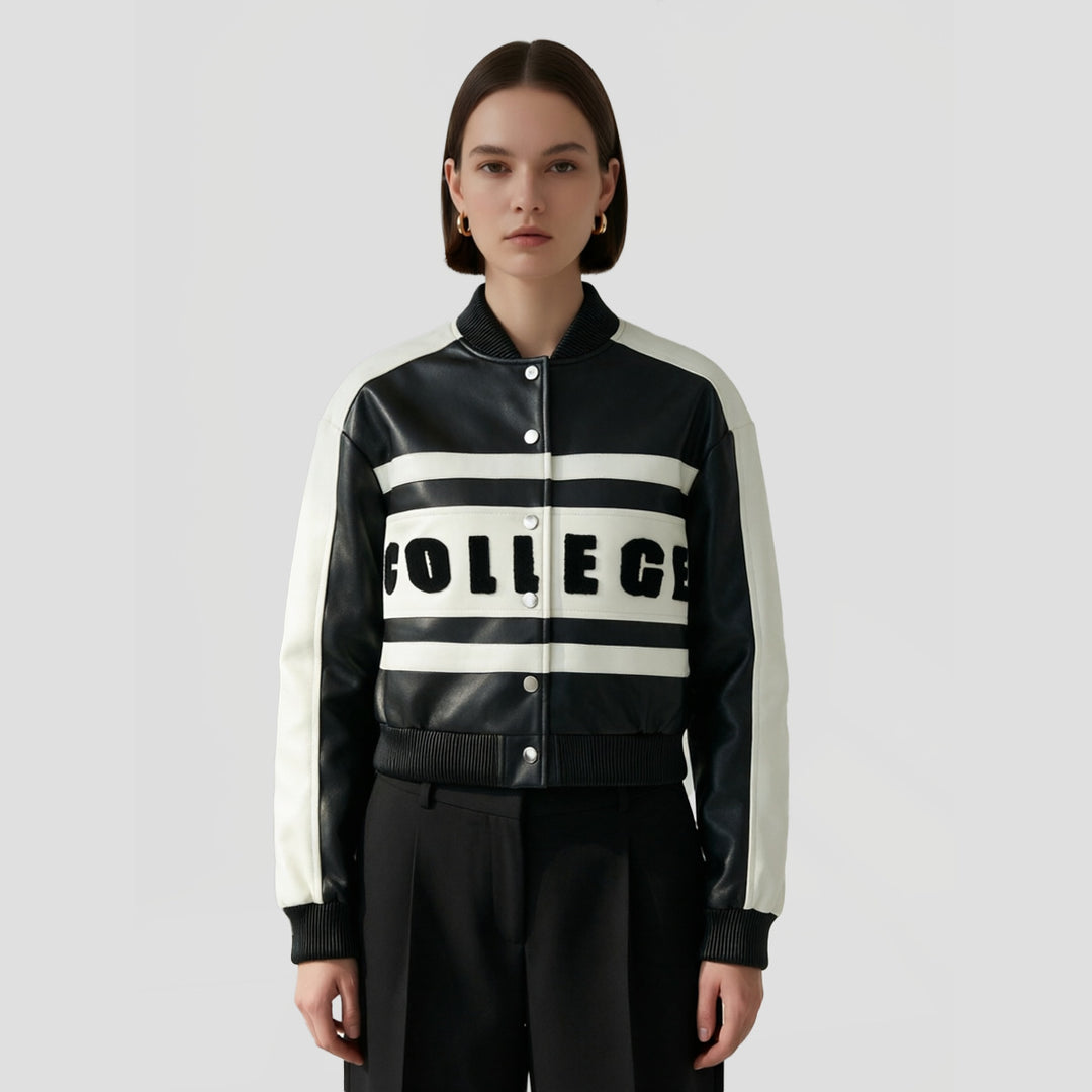 Damen Lässige Lederjacke Echo Archiv