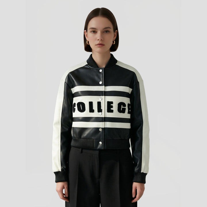 Damen Lässige Lederjacke Echo Archiv