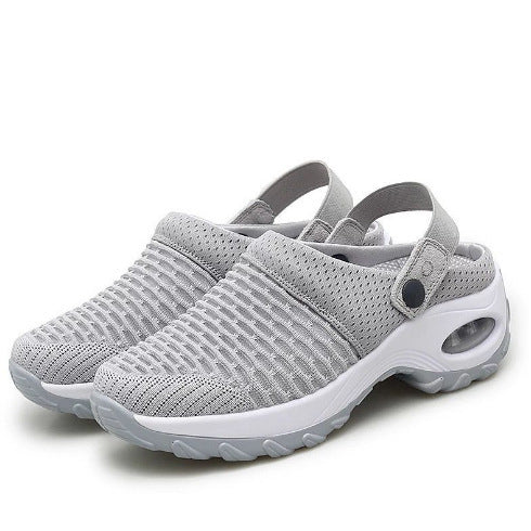 Damen Atmungsaktive Strick-Clogs mit verstellbarem Fersenriemen und stoßdämpfender Komfortsohle – Lioré
