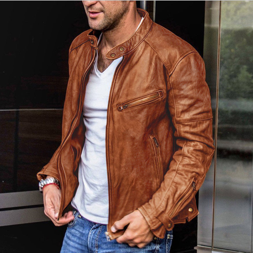 Herren Elegante Bikerjacke