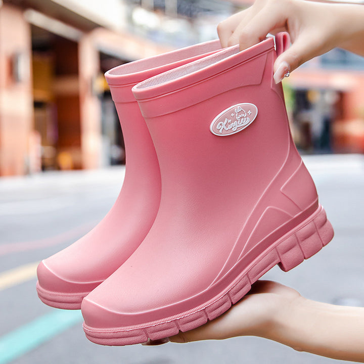 Damen Wasserdichte EVA-Ankle-Gummistiefelette mit rutschfester Profilsohle Echoarhiv – Varelle