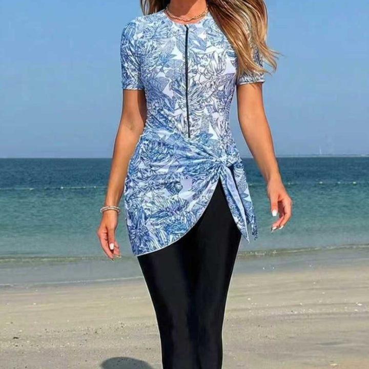 Damen Sportlicher Surfanzug mit asymmetrischem Schnitt und Wickeldetail Echo Archiv