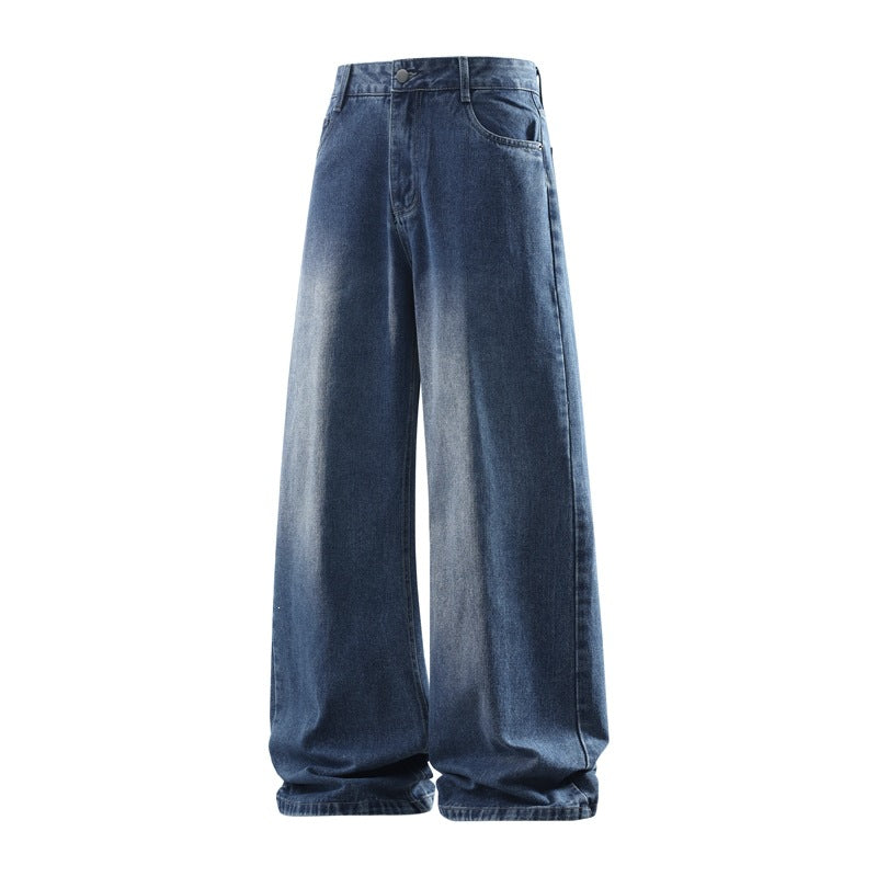 Damen Weite hochtaillierte Baggy-Jeans im Vintage-Look mit extra weitem Bein Echoarchiv