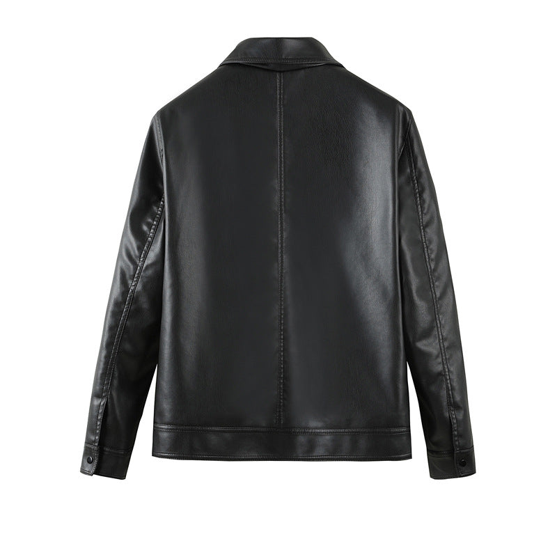 Herren modische Kunstlederjacke mit zeitgemäßem Design und funktionalen Taschen Echoarchiv