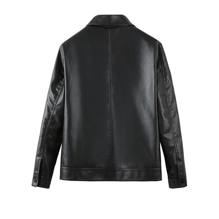 Herren modische Kunstlederjacke mit zeitgemäßem Design und funktionalen Taschen Echoarchiv