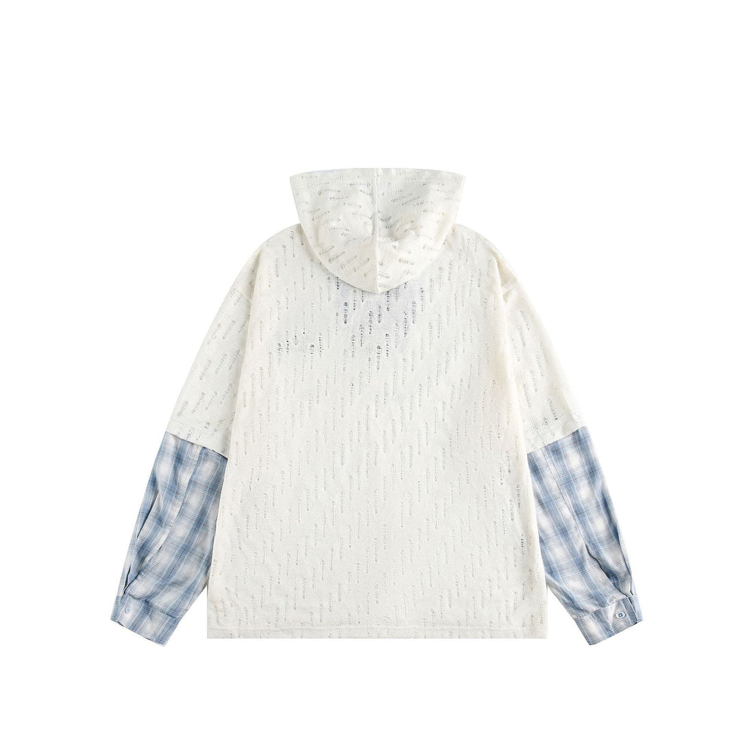 Unisex Lässiger Kapuzenpullover im Layering-Look mit Schnür‑V‑Ausschnitt Echoarchiv