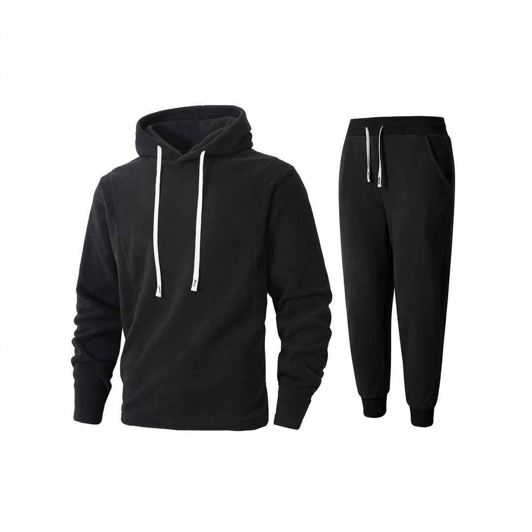 Herren Fleece-Kapuzenpullover und Jogginghose Set Echoarchiv