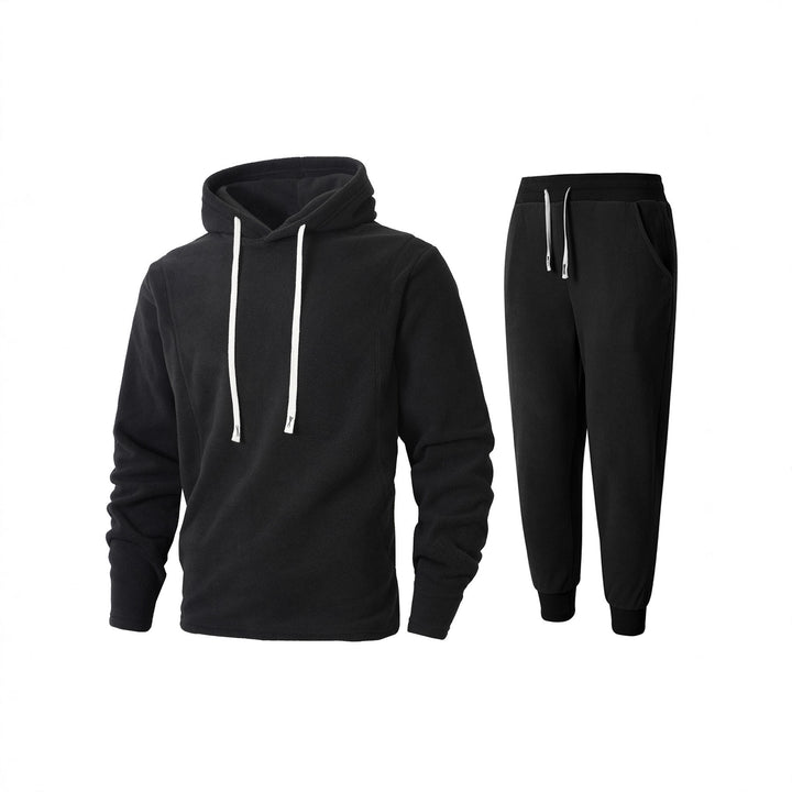 Herren Fleece-Kapuzenpullover und Jogginghose Set Echoarchiv