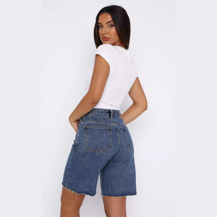 Damen Kurzarm Crop-Top mit fruchtigem Motiv und figurbetontem Schnitt Echo Archiv