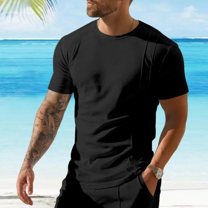 Herren atmungsaktives Sport-T-Shirt mit strukturiertem Design Echoarchiv