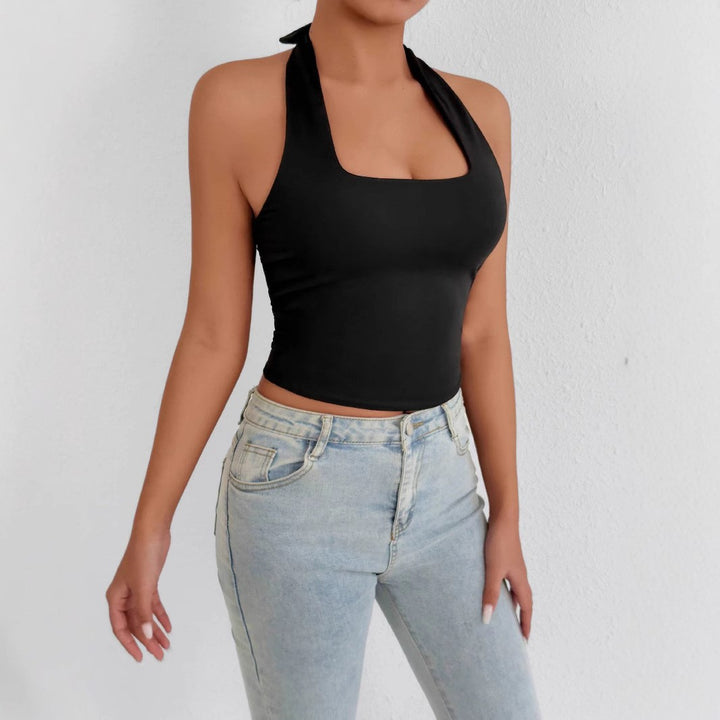 Damen Hochgeschlossenes Tanktop mit Quadrat-Ausschnitt Echo Archiv