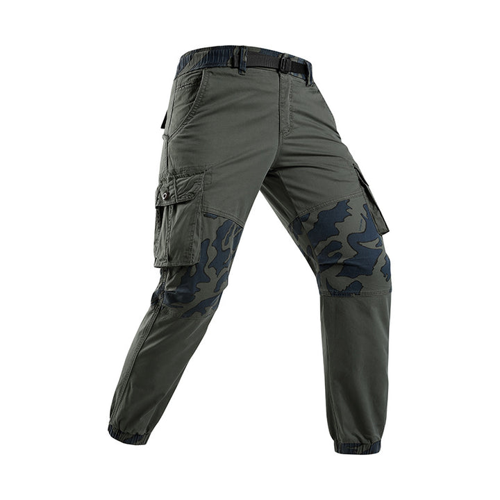 Herren Robust‑Tactical Cargohose mit Camouflage‑Kniepaneelen, Elastischem Saum und Utility‑Taschen Echo Archiv