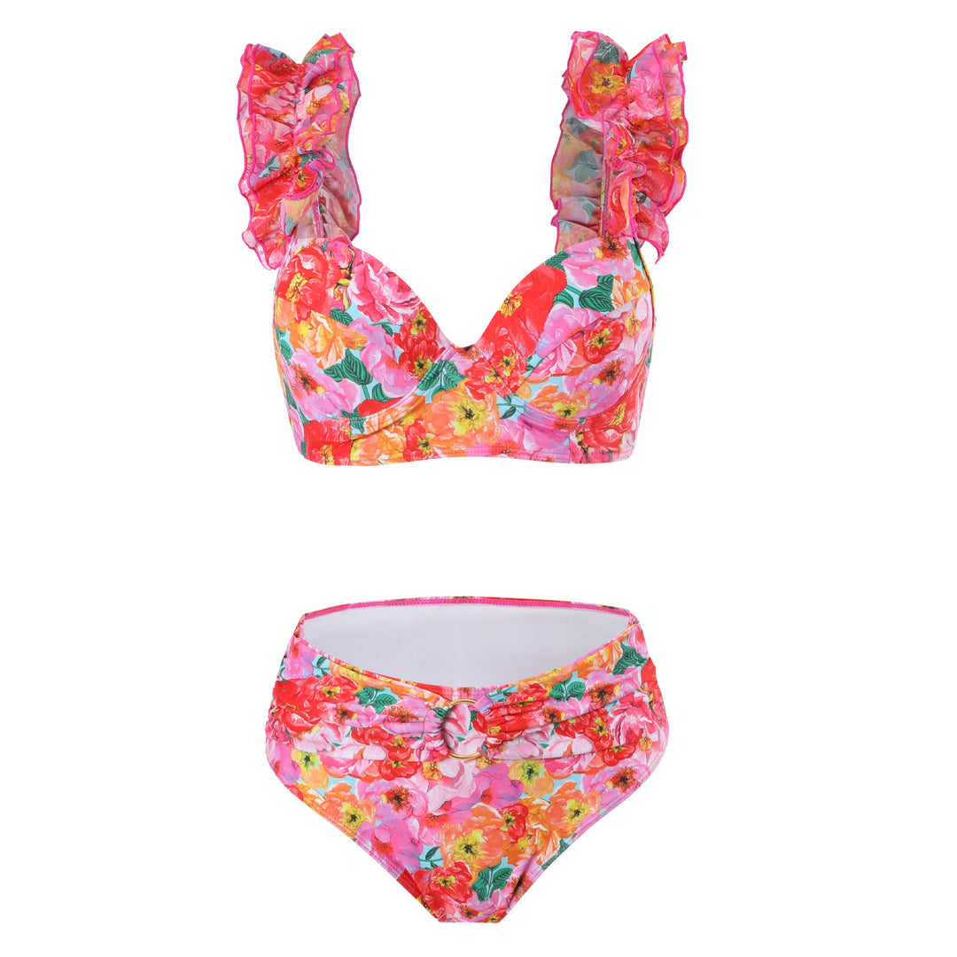 Damen Maxirock mit floralem Design und praktischer Schleifenbindung Echo Archiv