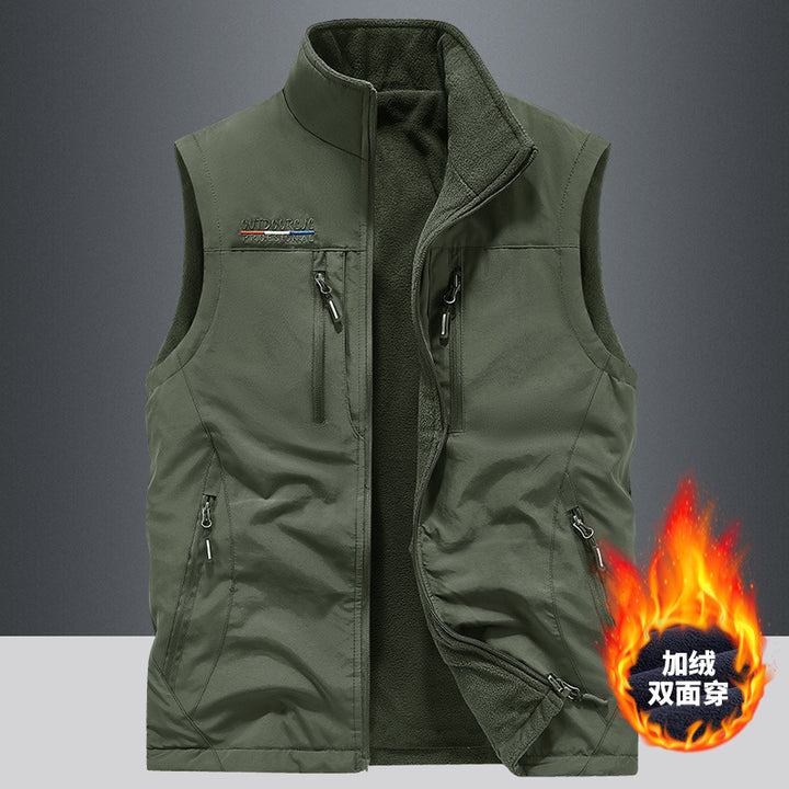 Herren Multifunktionale Outdoor-Utility‑Weste mit Mesh‑Innenfutter und zahlreichen Taschen – Marzano