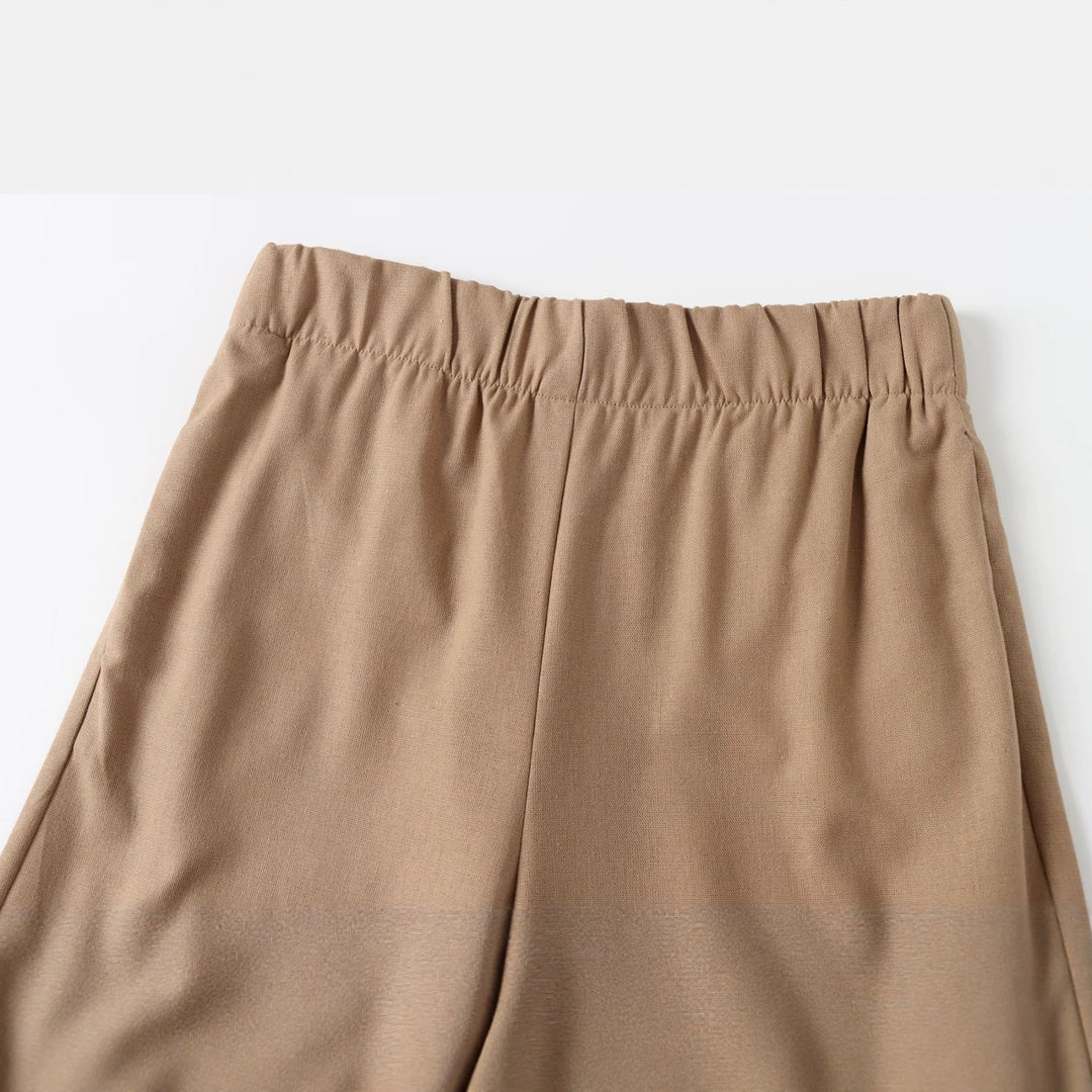 Damen Weite Culotte-Hose mit elastischem Bund und geradem Bein Echo Archiv