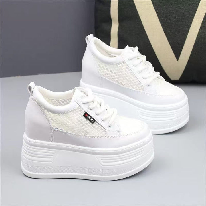 Damen Plateau Sneakers mit atmungsaktivem Netzdesign und rutschfester Sohle Echo Archiv