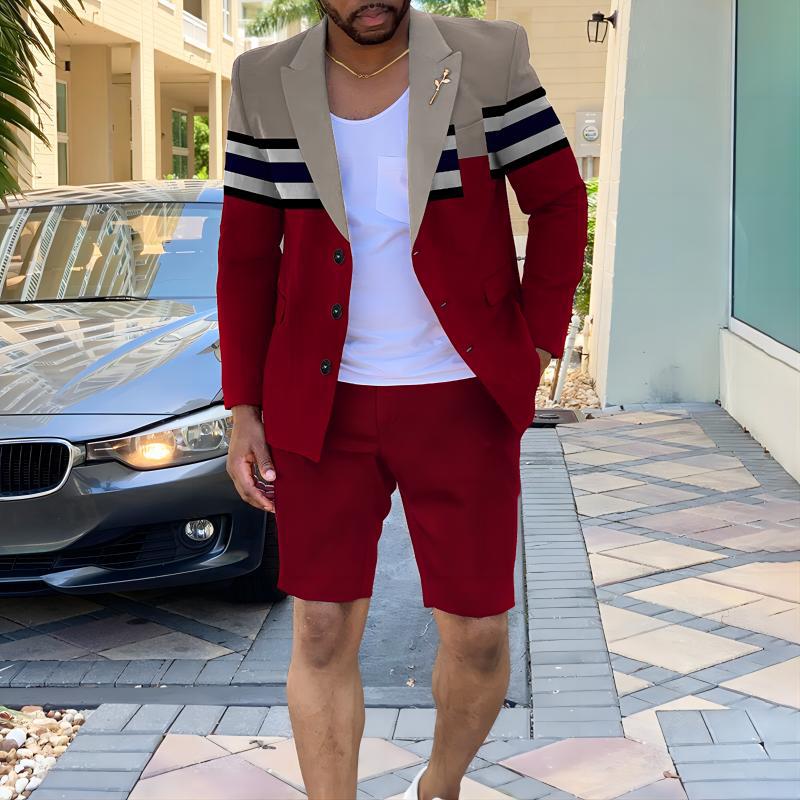 Herren stylischer Blazer mit modischen Shorts Echoarchiv