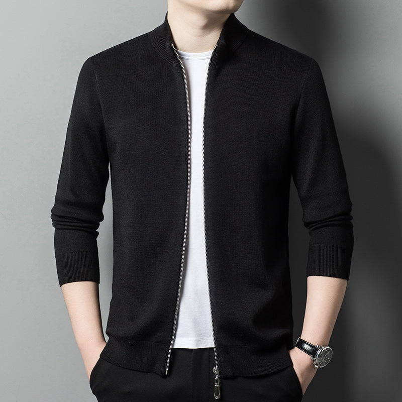 Herren elegante Strickjacke mit praktischem Reißverschluss Echoarchiv