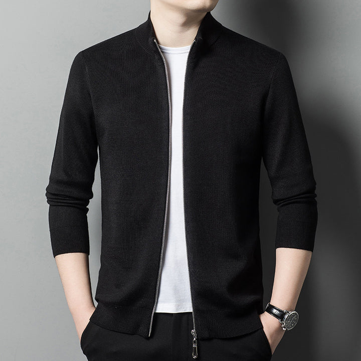Herren elegante Strickjacke mit praktischem Reißverschluss Echoarchiv