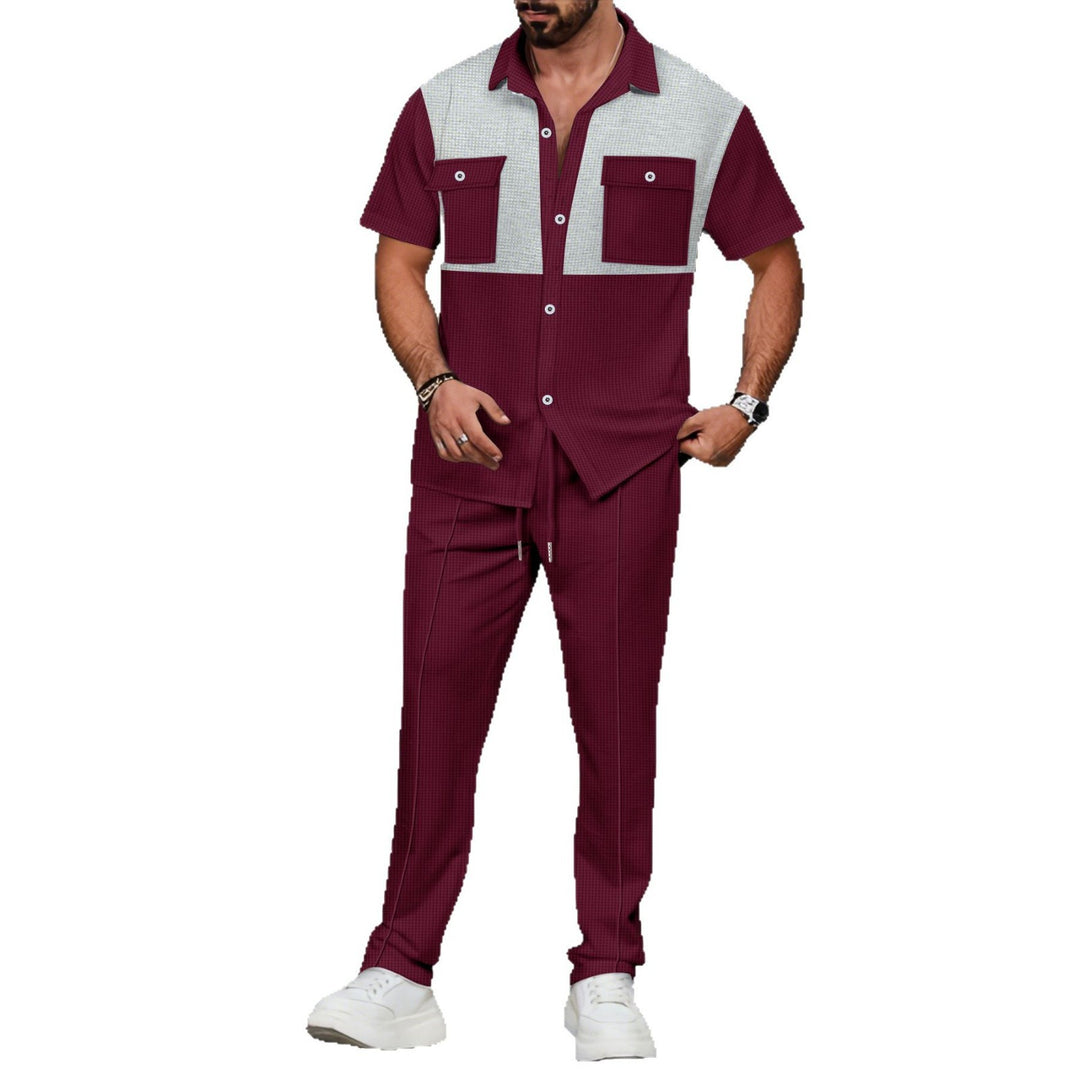Herren modisches Freizeit-Set mit eleganter Bluse und bequemen Hosen Echoarchiv