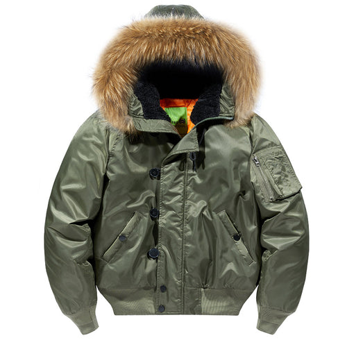 Herren  isolierte Bomberjacke mit Fleece-gefütterter Kapuze, Kragen und Ärmeltasche Echo Archiv