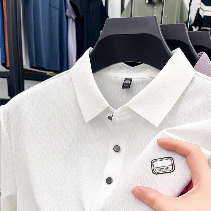 Herren Freizeit Polohemd mit strukturiertem Gewebe Echoarchiv