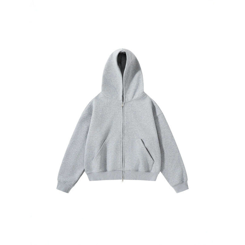 Unisex Oversize Kapuzenjacke mit durchgehendem Reißverschluss und Kängurutaschen aus Baumwoll-Fleece Echo Archiv