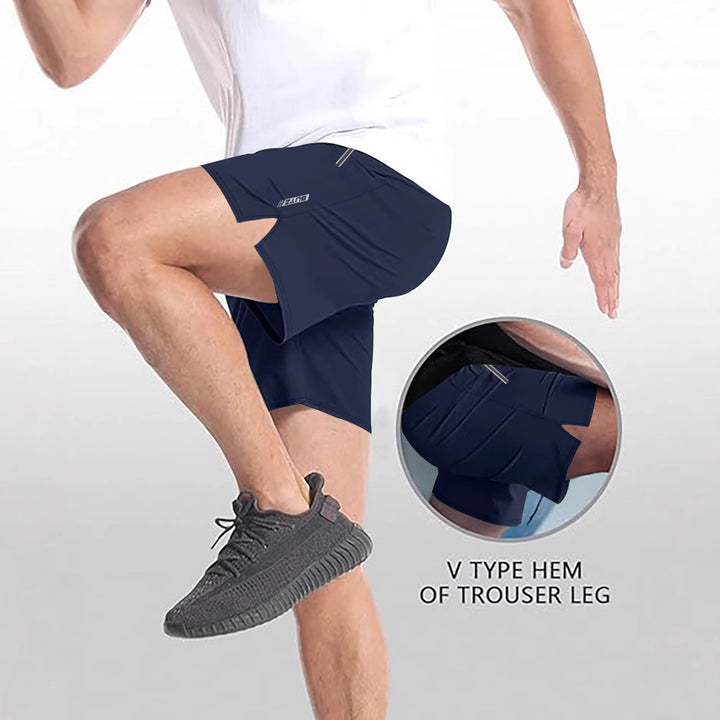 Herren Atmungsaktive Sportshorts mit Seitentaschen und elastischem Bund Echoarchiv