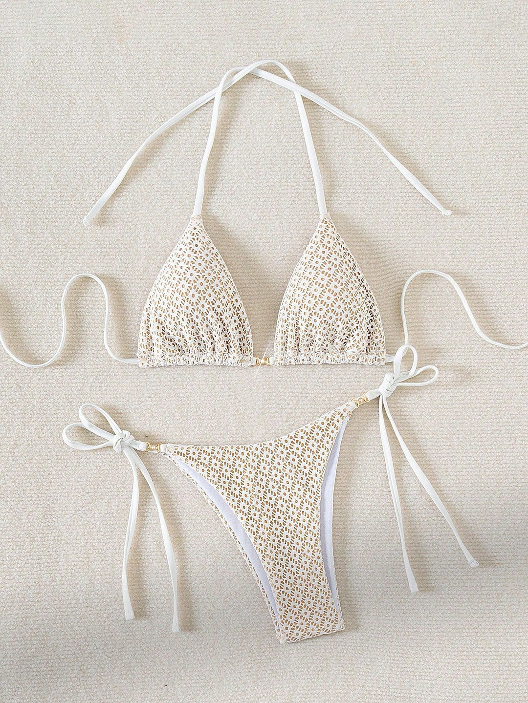 Damen raffinierter Bikinischnitt mit verstellbaren Bindebändern Echo Archiv