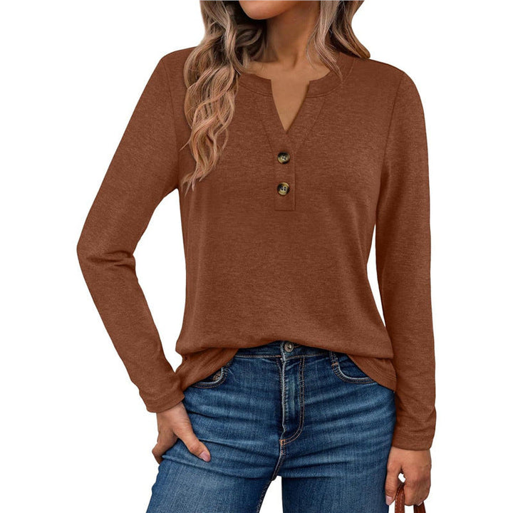 Damen Langarmshirt mit Knopfdetails Echoarchiv