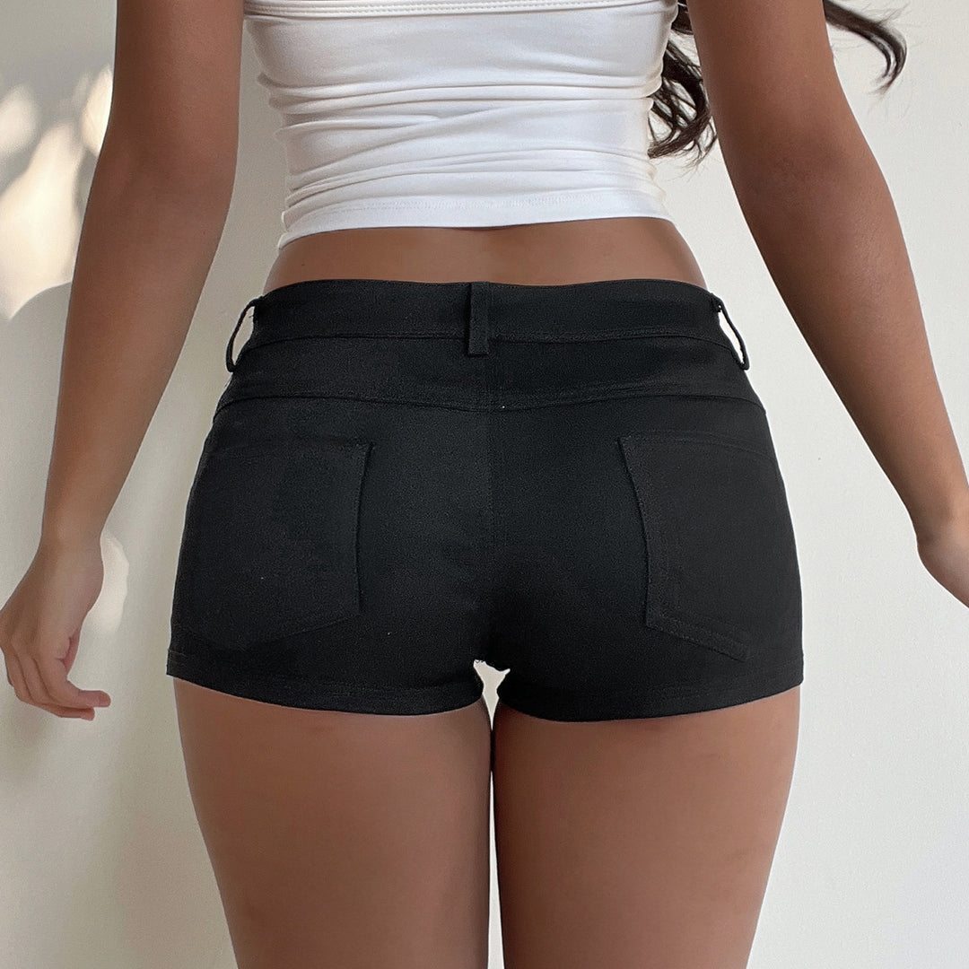 Damen trendige Shorts mit hohem Bund und elastischem Material Echo Archiv