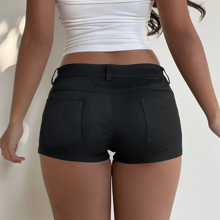 Damen trendige Shorts mit hohem Bund und elastischem Material Echo Archiv